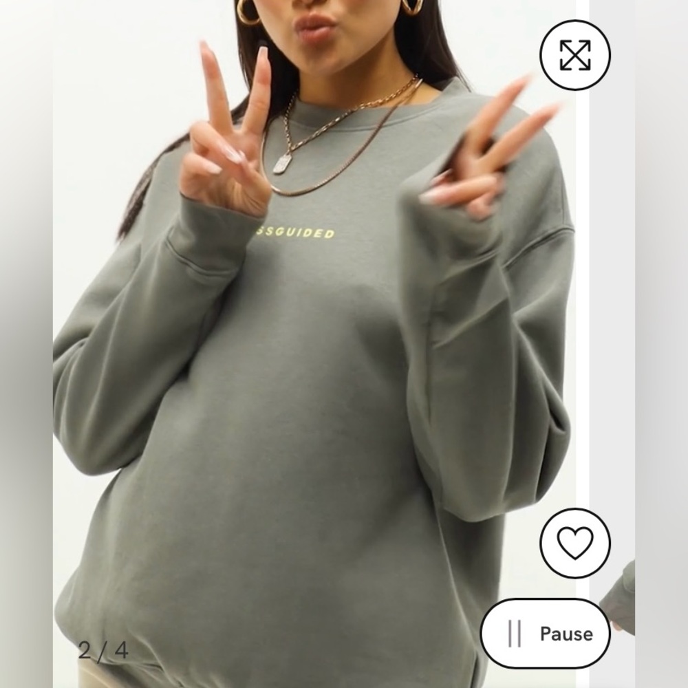 Missguided Basic Mg Sweat Oversized Sweatshirt L … - image 3